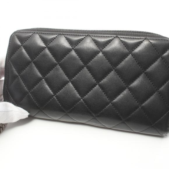 CHANEL Cambon Line Round Long Wallet Leather Patent Black - Picture 7 of 10
